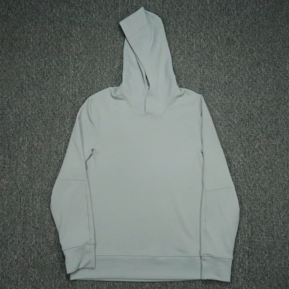 Lululemon Hoodie Mens Medium Gray Shift‎ Stitch Snap Pullover Long Sleeve